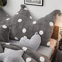 Liveinu Cabecero de forro polar con pompones- cama- respaldo- sofá palés- cojín para cama- sofá- sillón- lavable…